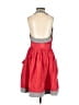 Bill Blass 100% Silk Checkered-gingham Red Casual Dress Size 8 - photo 2