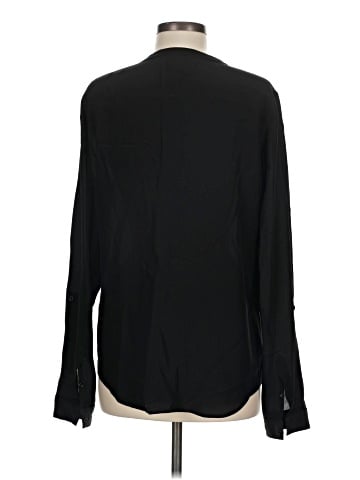 Trouve Long Sleeve Silk Top (view 2)