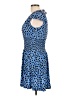 Forever 21 Polka Dots Blue Casual Dress Size L - photo 5