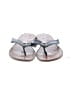 Coach Factory Silver Black Flip Flops Size 6 - photo 2