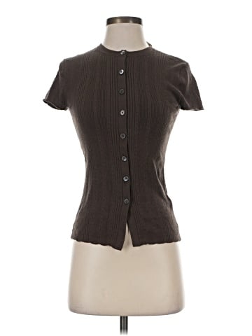 Madewell Cotton-Blend Pointelle Short-Sleeve Cardigan (view 1)
