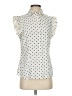 Anne Klein 100% Polyester Polka Dots Ivory Sleeveless Blouse Size 4 - photo 1