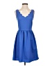 Everly 100% Polyester Solid Blue Casual Dress Size XS - photo 1