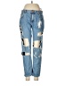 Forever 21 100% Cotton Hearts Blue Jeans Size 26 waist - photo 1