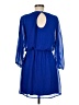 Express 100% Polyester Solid Blue Casual Dress Size M - photo 2
