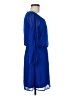 Express 100% Polyester Solid Blue Casual Dress Size M - photo 5