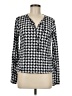 MICHAEL Michael Kors Houndstooth Black Long Sleeve Blouse Size M - photo 1
