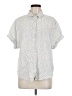 Dylan 100% Cotton Polka Dots White Short Sleeve Button-Down Shirt Size M - photo 1