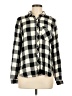 Universal Thread 100% Rayon Checkered-gingham Black Long Sleeve Button-Down Shirt Size M - photo 1