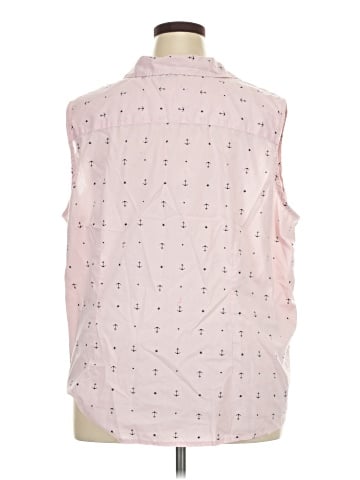 Basic Editions Sleeveless Button-Down Shirt (view 2)