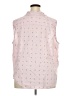 Basic Editions Hearts Pink Sleeveless Button-Down Shirt Size 3X - photo 2