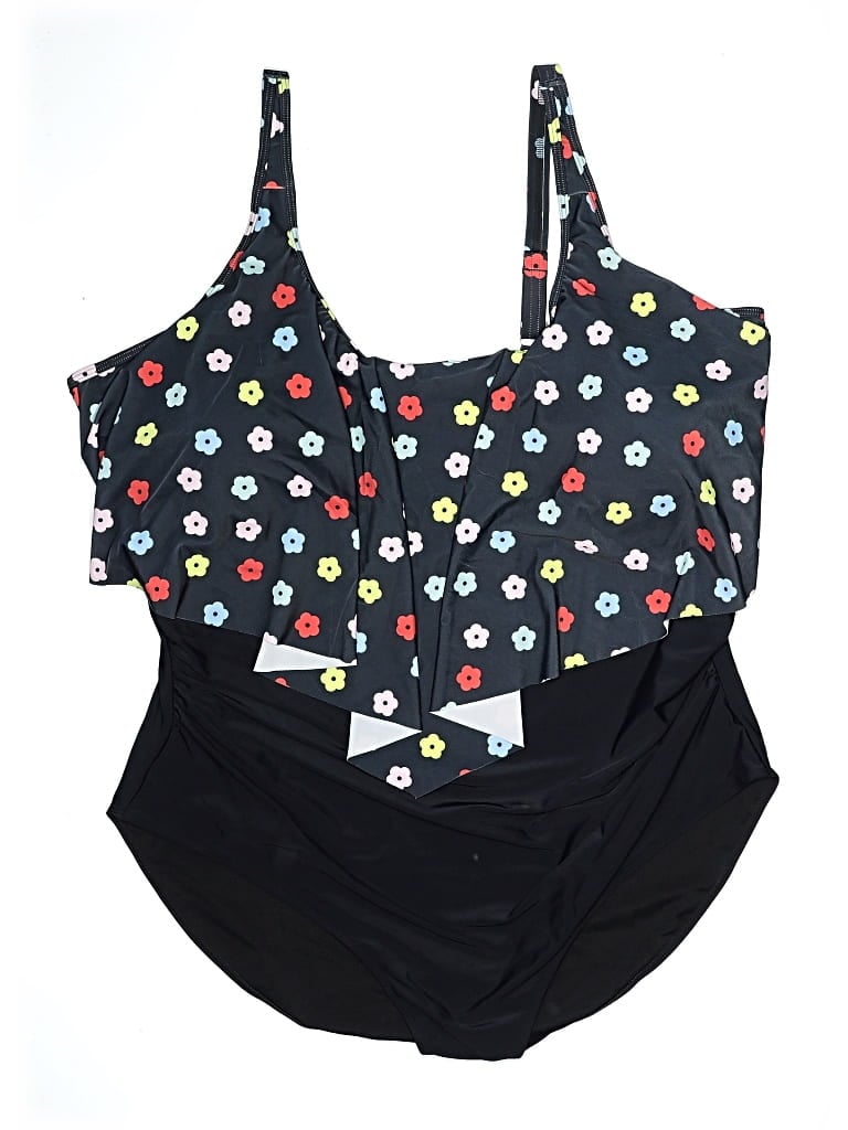 Pre-owned Bloomchic One Piece Swimsuit In Black