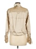 LILYSILK 100% Silk Metallic Tan Long Sleeve Silk Top Size M - photo 2