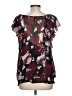 Maurices 100% Polyester Burgundy Short Sleeve Blouse Size L - photo 2