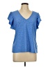 MICHAEL Michael Kors Blue Short Sleeve Top Size L - photo 1