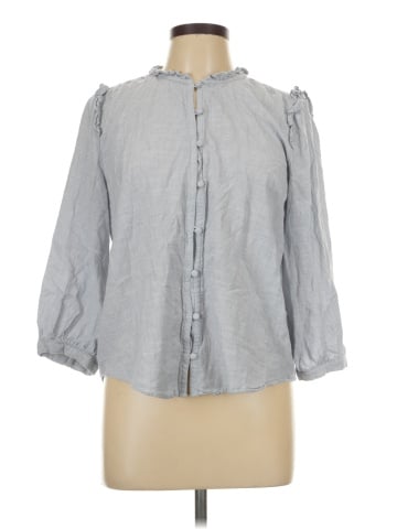 LC Lauren Conrad 3/4 Sleeve Button-Down Shirt (view 1)