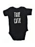 Unbranded 100% Cotton Graphic Black Short Sleeve Onesie 3-6 MO / 6 MO - photo 1