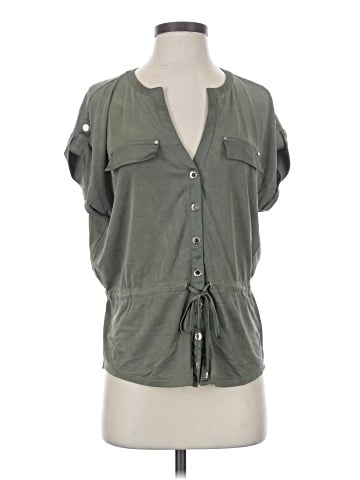 White House Black Market Short Sleeve Blouse (view 1)