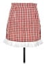 DAZY Checkered-gingham Red Casual Skirt Size M - photo 1