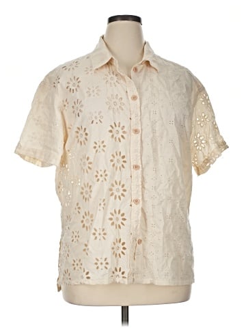 American Eagle Outfitters Short Sleeve Blouse (view 1)