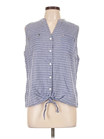 Anne Klein Sleeveless Button-Down Shirt (view 1)