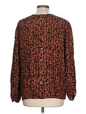 Valentino Miss V Long Sleeve Silk Top (view 2)