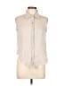 Michael Stars 100% Cotton Ivory Sleeveless Button-Down Shirt Size Med (1) - photo 1