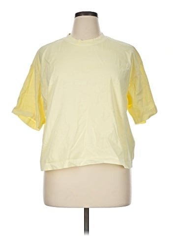 Madewell The Boxy Crop Tee in Allday Jersey (view 1)
