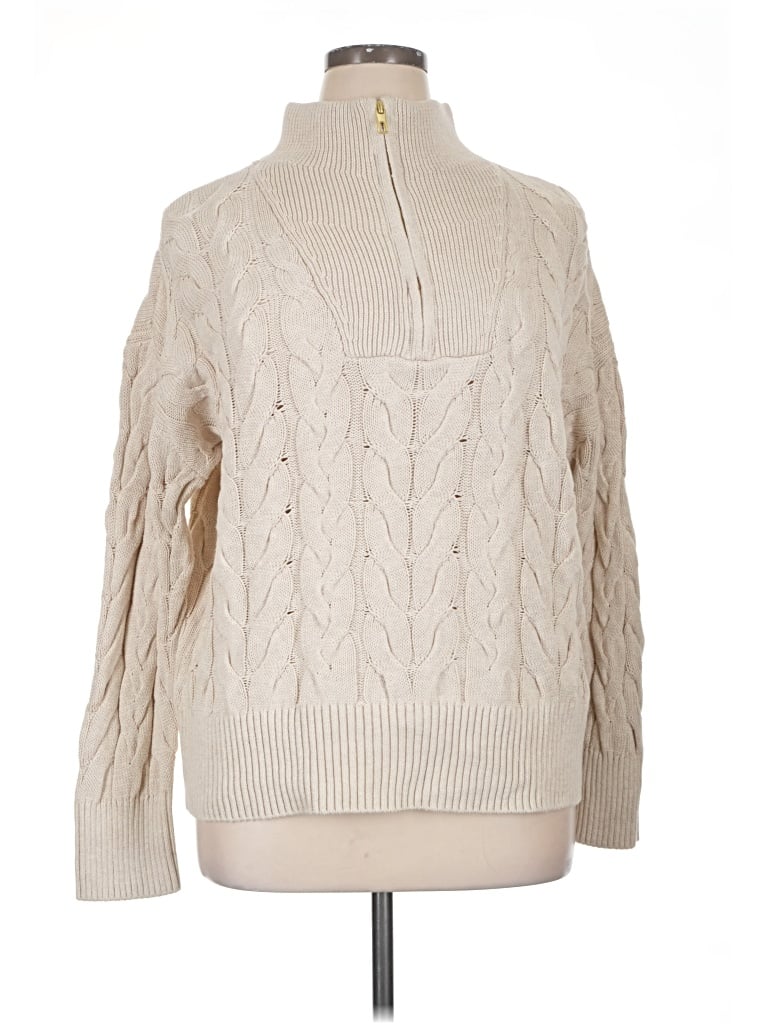 Pre-owned Lands' End Turtleneck Sweater In Ivory