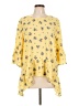 Gibson Yellow 3/4 Sleeve Blouse Size L - photo 1