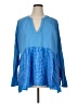 Pilcro 100% Cotton Blue Long Sleeve Blouse Size XL - photo 1