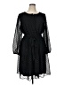 Lane Bryant 100% Polyester Polka Dots Black Casual Dress Size 16 - photo 1