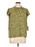 CeCe 100% Polyester Green Short Sleeve Blouse Size L - photo 1