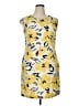AB Studio Print Yellow Casual Dress Size 14 - photo 1