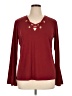 MICHAEL Michael Kors Burgundy Long Sleeve Blouse Size XL - photo 1