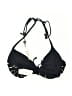 Vitamin A Stripes Black Swimsuit Top Size 8 - photo 2