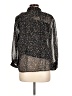 J.Crew 100% Silk Stars Black Long Sleeve Silk Top Size L - photo 2