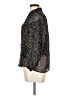 J.Crew 100% Silk Stars Black Long Sleeve Silk Top Size L - photo 5