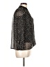 J.Crew 100% Silk Stars Black Long Sleeve Silk Top Size L - photo 4