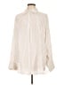 LILYSILK 100% Silk Stripes Ivory Long Sleeve Silk Top Size L - photo 1