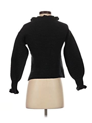 Madewell Ruffle-Neck Pullover Sweater in Cotton-Merino Yarn (view 2)