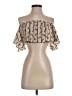 Discovery Clothing 100% Polyester Ivory Short Sleeve Blouse Size S (estimated) - photo 1