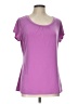Worthington Purple Short Sleeve Top Size L - photo 1