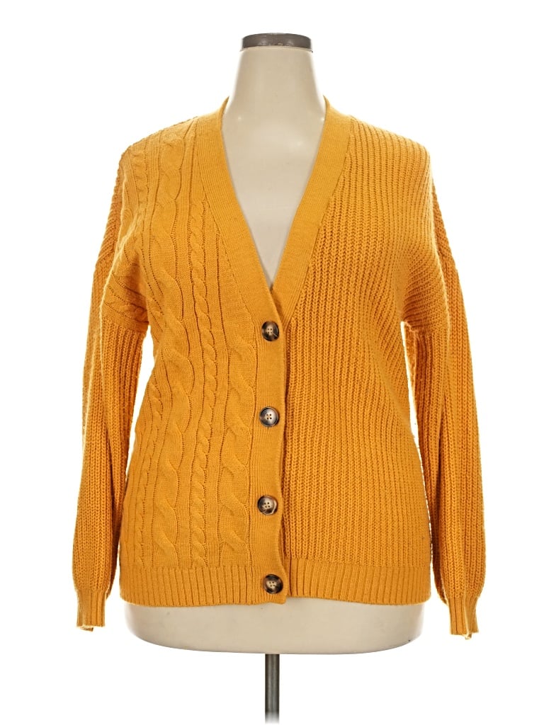 Pre-owned Wild Fable Cardigan Sweater In Yellow