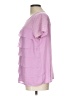 Elle 100% Polyester Pink Short Sleeve Blouse Size L - photo 5