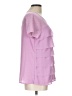 Elle 100% Polyester Pink Short Sleeve Blouse Size L - photo 4