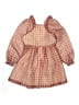 Crewcuts Outlet 100% Polyester Plaid Burgundy Brown Dress Size 10 - photo 2