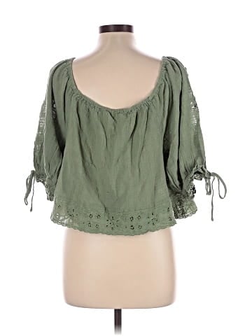 American Eagle Outfitters 3/4 Sleeve Blouse (view 2)