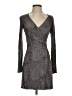 Three Dots 100% Viscose Animal Print Gray Cocktail Dress Size XS - photo 1
