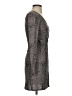 Three Dots 100% Viscose Animal Print Gray Cocktail Dress Size XS - photo 4